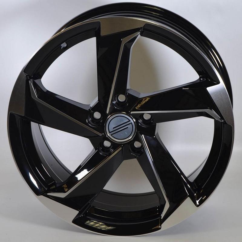 STUTGART REMOS 9.5X21 5X112 ET35 66.6 PULIDA NEGRA