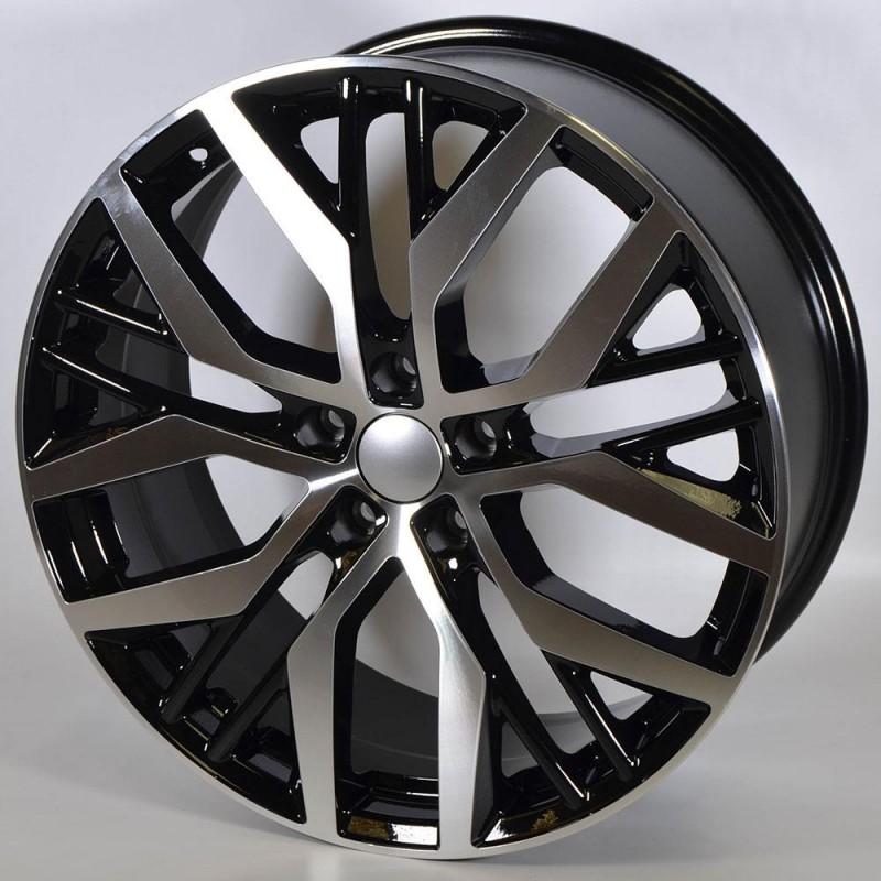 STUTGART VW-GTD 8X19 5X112 ET45 66.6 PULIDA NEGRA