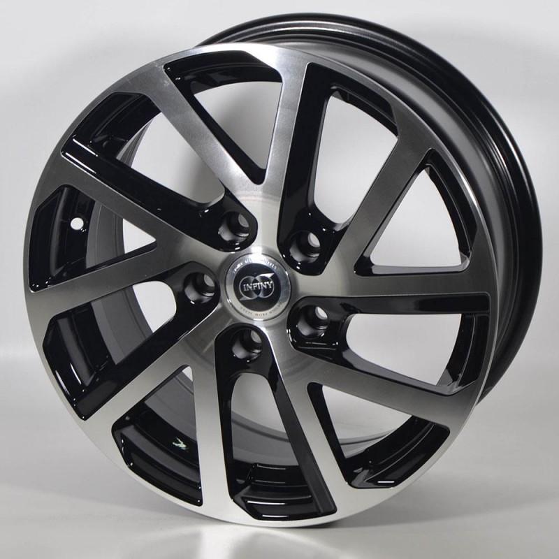INFINY COBALT 7.5X17 4X100 ET35 73.1 BLACK POLISHED