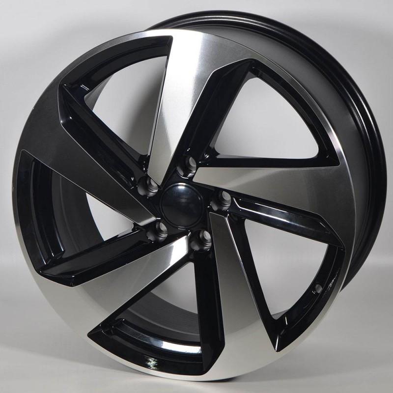 STUTGART VW162 8X18 5X112 ET45 57.1 PULIDA NEGRA