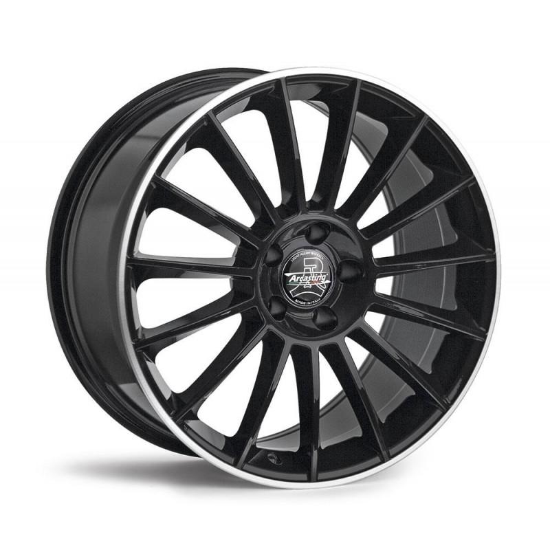 ARCASTING ICESTORM 8.5X20 5X112 ET45 66.6 BLACK LIP POLISHED