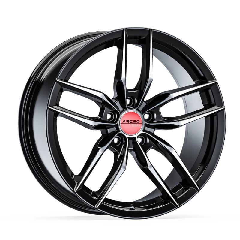 MADRID 8.5X18 5X120 ET37 72.6 BLACK POLISHED