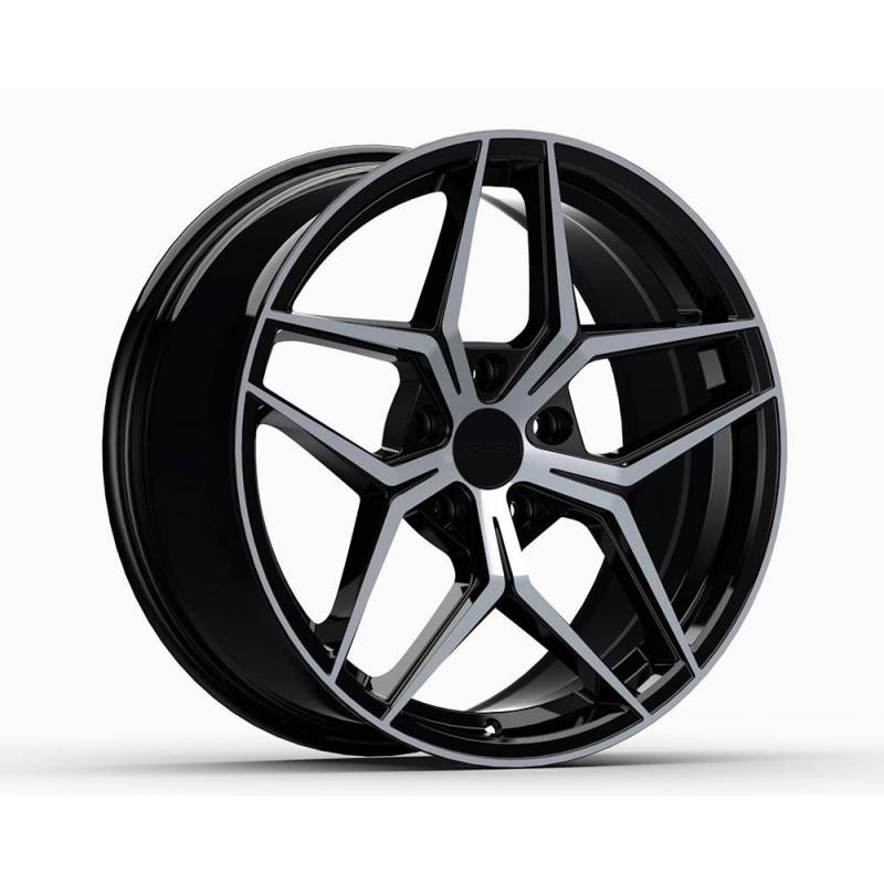 PORTO 8X18 5X108 ET35 73.1 BLACK POLISHED