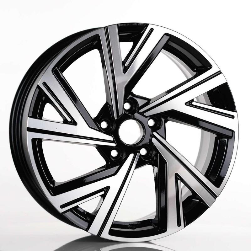Llanta caz 7.5x17 5x100 et40 57.1 black polished