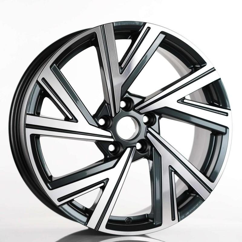 Llanta caz 8x18 5x112 et45 57.1 anthracite polished