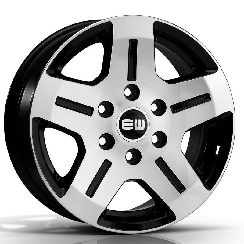 EJ06 7X16 6X130 ET55 84.1 BLACK POLISHED