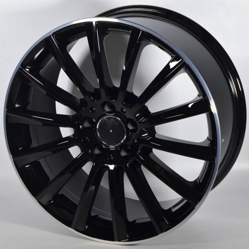 Llanta cbq 8.5x20 5x112 et38 66.6 black lip polished