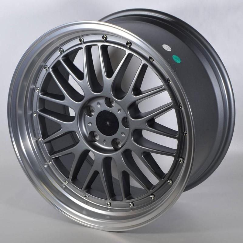BRAVE 8.5X19 5X112 ET35 66.45 GUNMETAL HALF MATT LIP POLISHED