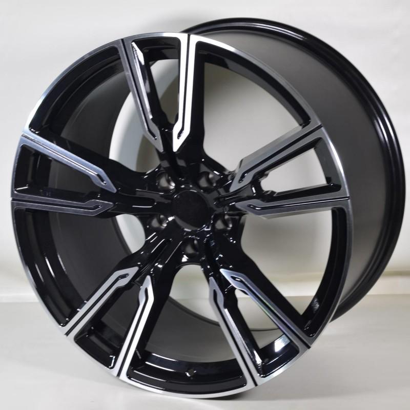 Llanta id0015 11.5x21 5x120 et37 74.1 black polished