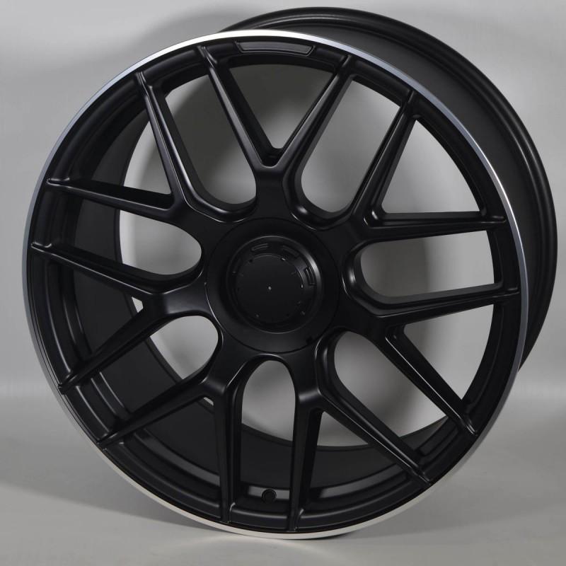 Llanta id0052 10x22 5x130 et35 84.1 black lip polished