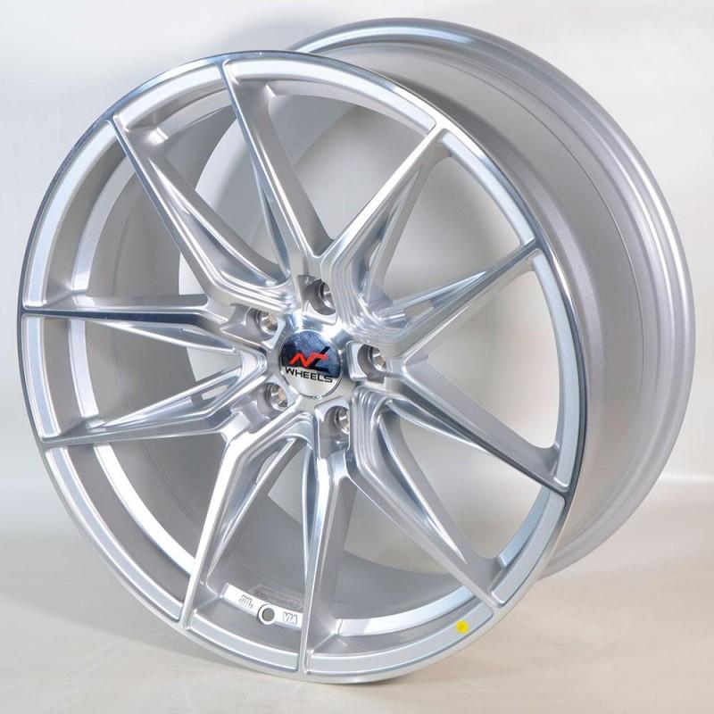 NT WHEELS NT04 8.5X19 5X112 ET35 66.45 SILVER POLISHED