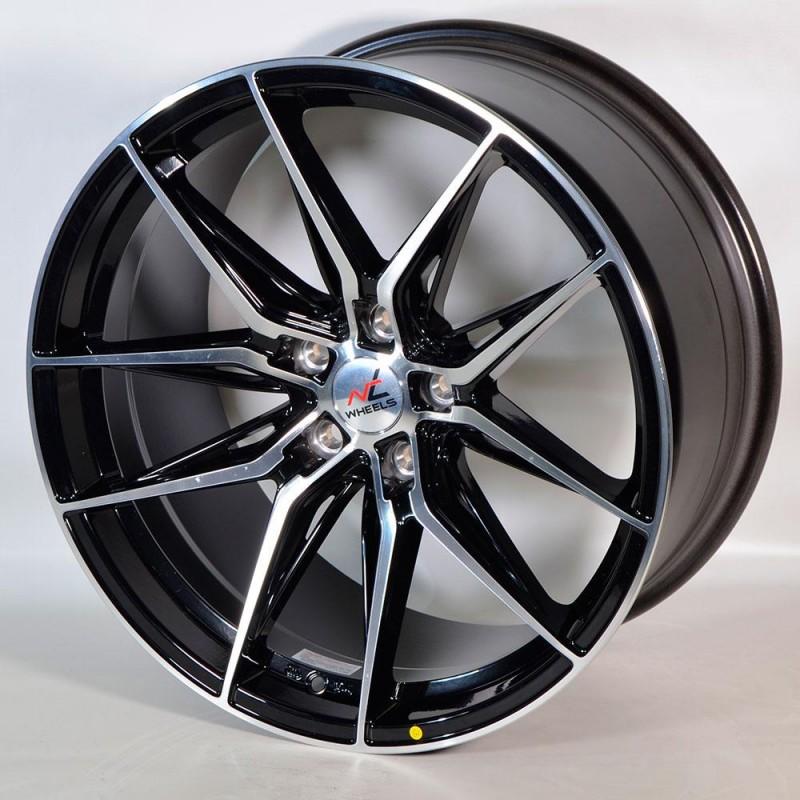 NT WHEELS NT04 9.5X19 5X112 ET35 66.45 BLACK POLISHED
