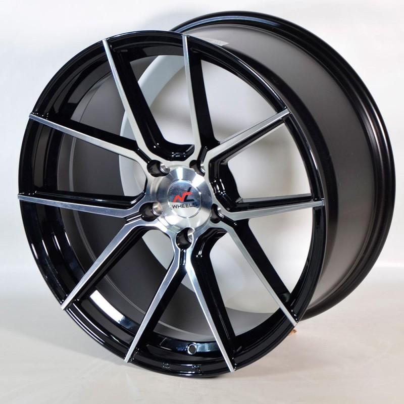 NT WHEELS NT06 9.5X19 5X112 ET35 66.45 BLACK POLISHED