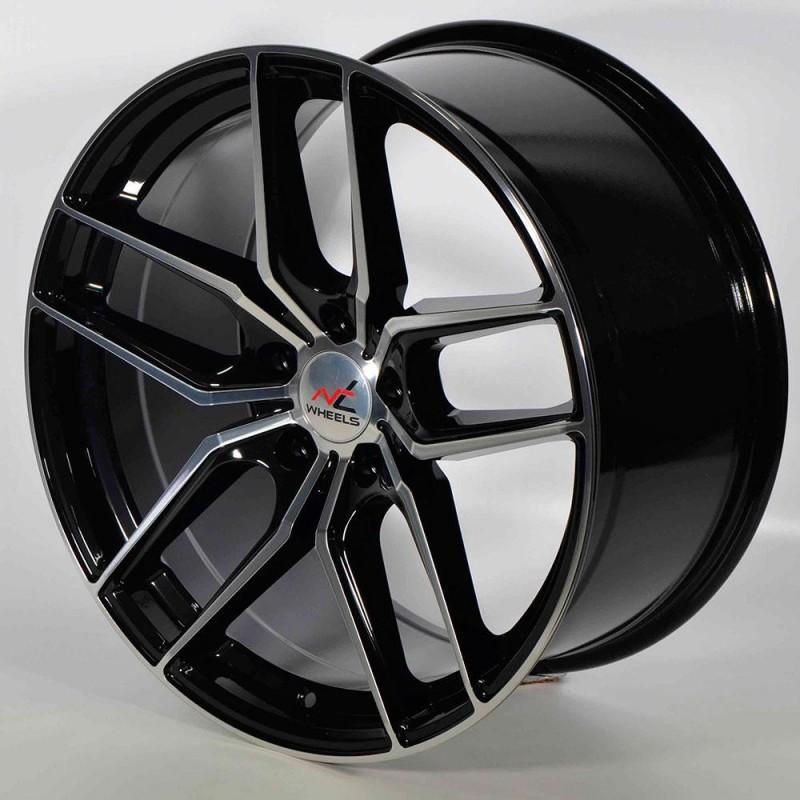 NT WHEELS NEPTUNO 9.5X18 5X120 ET40 72.6 BLACK POLISHED