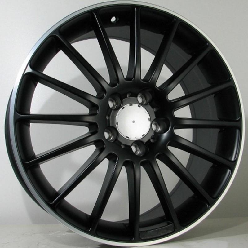 KARUM 8X18 5X112 ET45 66.6 BLACK LIP POLISHED