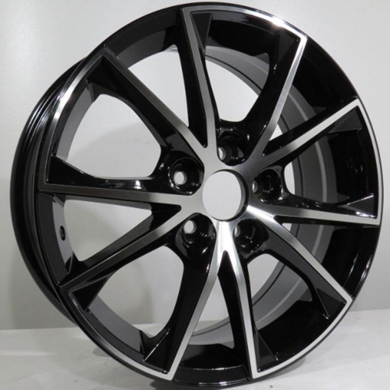 NIKO 6.5X16 5X100 ET45 73.1 BLACK POLISHED
