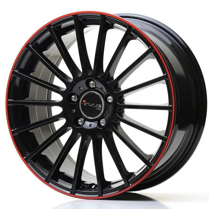 AC-M03 8X19 5X112 ET35 66.6 BLACK RED LINE