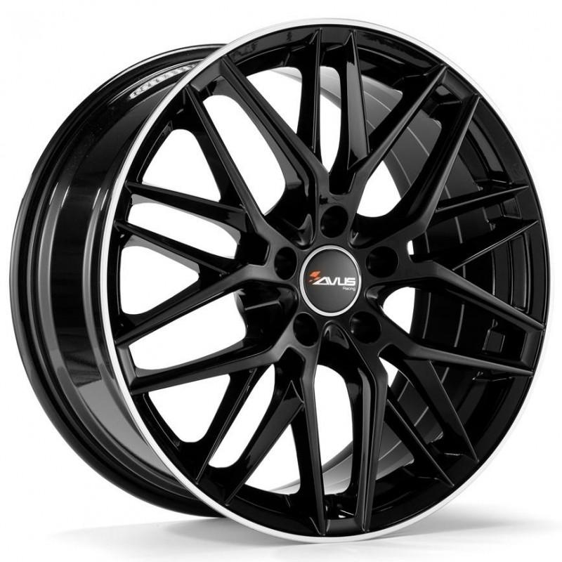 AF19 8X18 5X112 ET45 66.6 BLACK LIP POLISHED