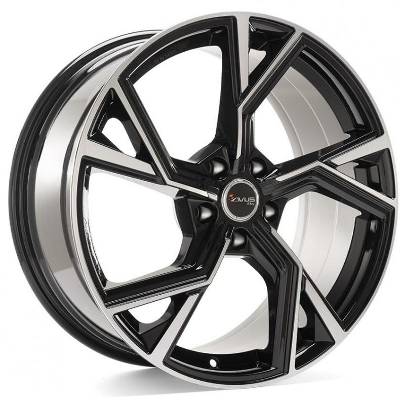 AF20 8.5X19 5X112 ET30 66.6 BLACK POLISHED
