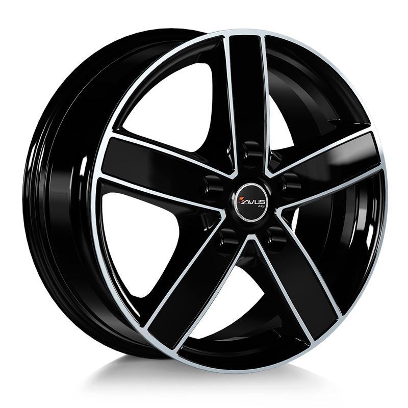 Llanta Avus AC-V51 6.5X16 5X114 ET50 66.1 Black Polished