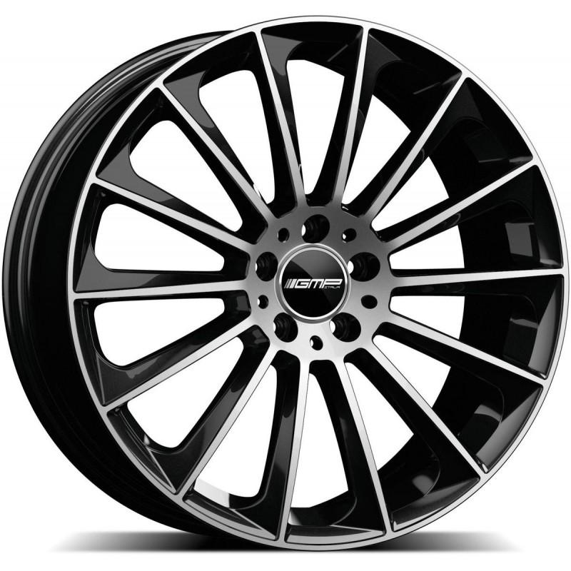 STELLAR 11X22 5X112 ET15 66.6 BLACK POLISHED