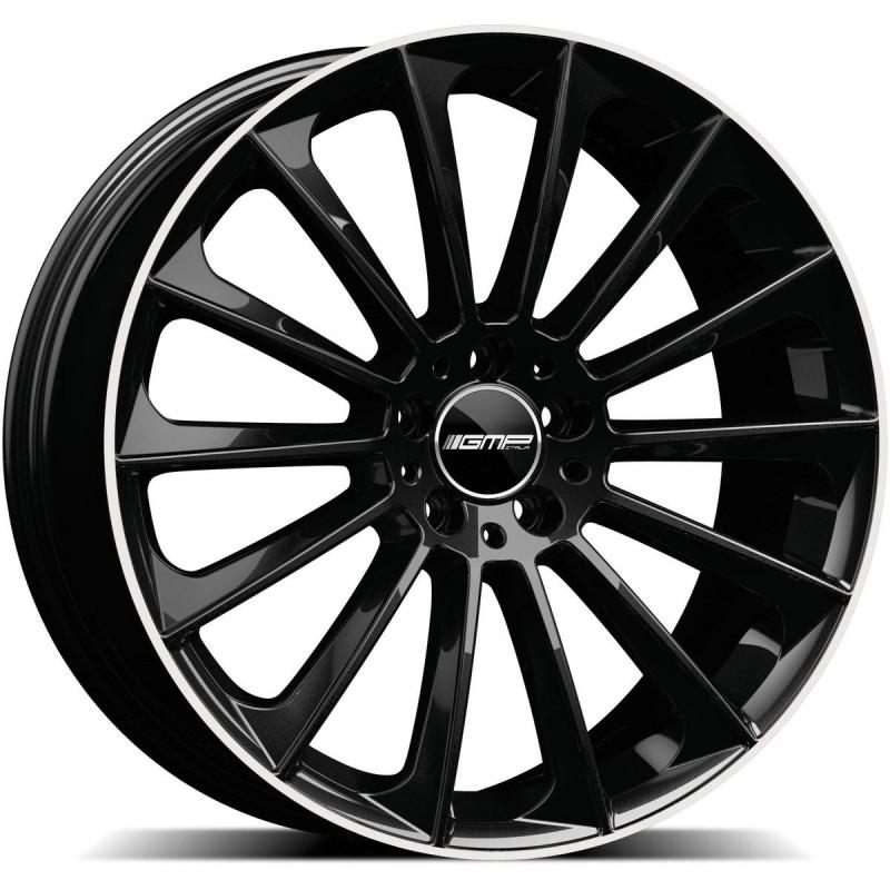 STELLAR 11X22 5X112 ET15 66.6 BLACK LIP POLISHED
