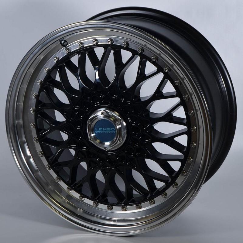 LENSO BSX 7,5X16 4X100/108 ET25 BLACK LIP POLISHED