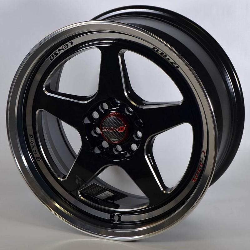 LENSO PROJECT-D 8X17 5X100X112 BLACK LIP POLISHED.