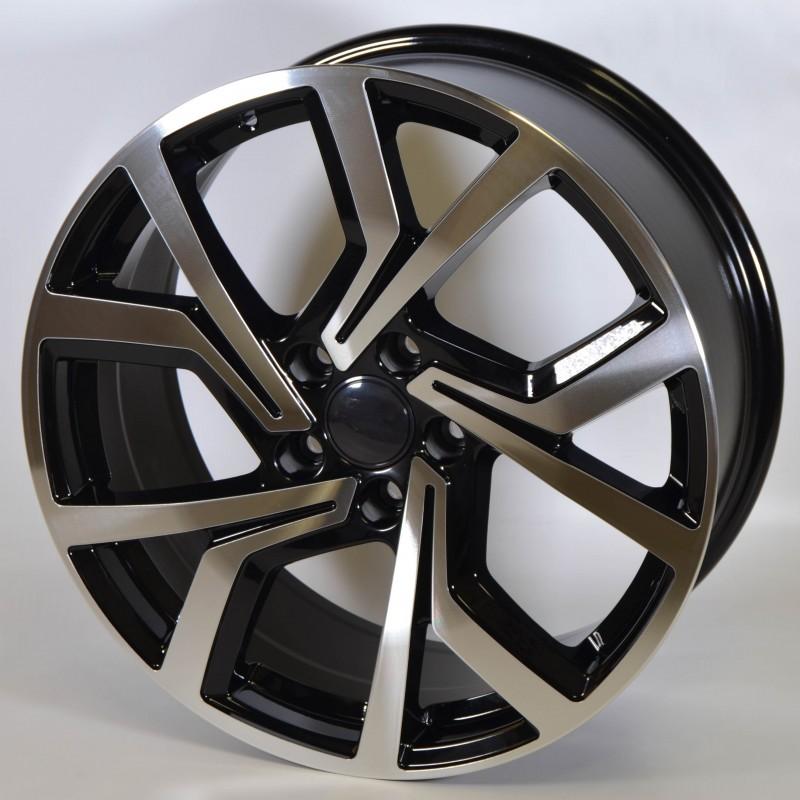 Llanta gbm 6.5x15 5x112 et35 57.1 black polished