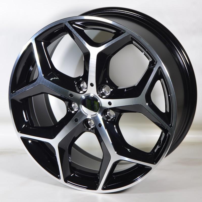 Llanta id0078 7.5x18 5x112 et51 66.6 black polished