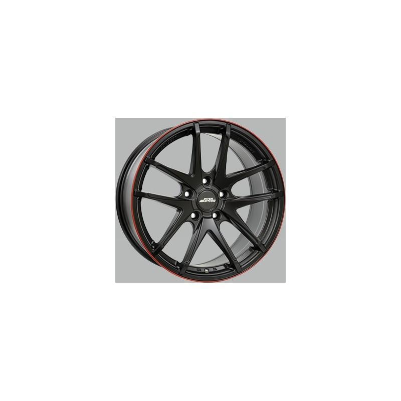 Llanta red hot 7x15 5x100 et38 57.1 black lip red