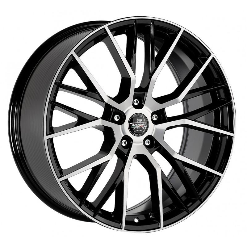 Llanta arcasting gladio 8x18 5x108 et42 63.4 black polished