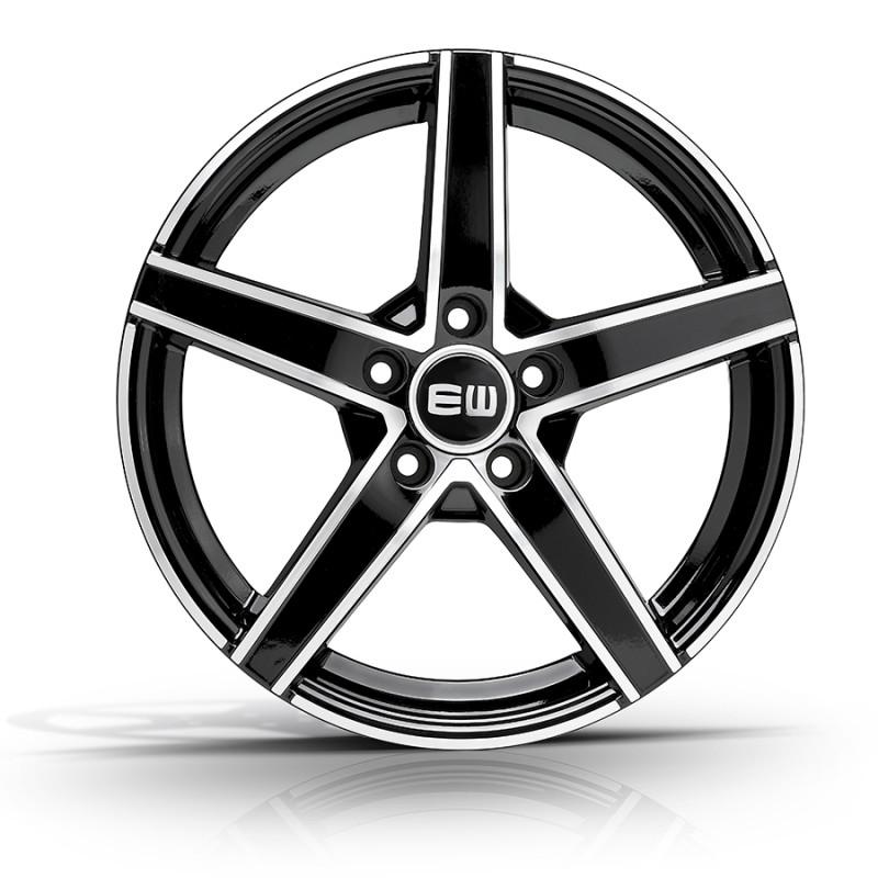 ELITE WHEELS EW12 7X17 5X100 ET42 67.1 BLACK POLISHED