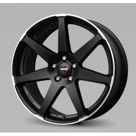Llanta seven 8x18 5x108 et42 72.3 black matt lip polished