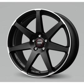 Llanta seven 8.5x19 5x112 et35 79.6 black matt lip polished