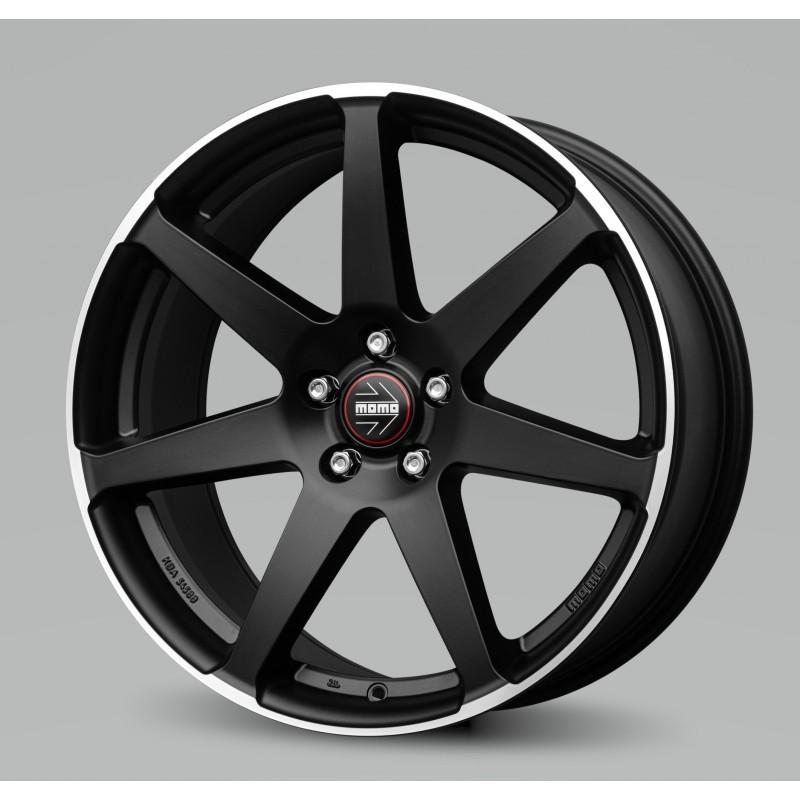 Llanta seven 8.5x19 5x112 et35 79.6 black matt lip polished