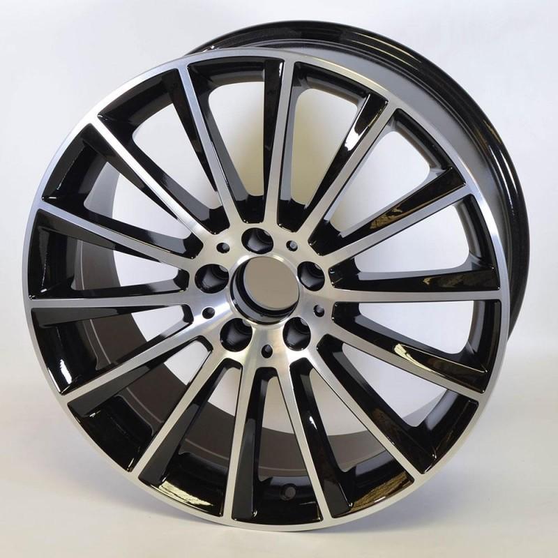 TWHEELS MERCURY 8.5X19 5X112 ET45 66.6 PULIDA Y NEGRA
