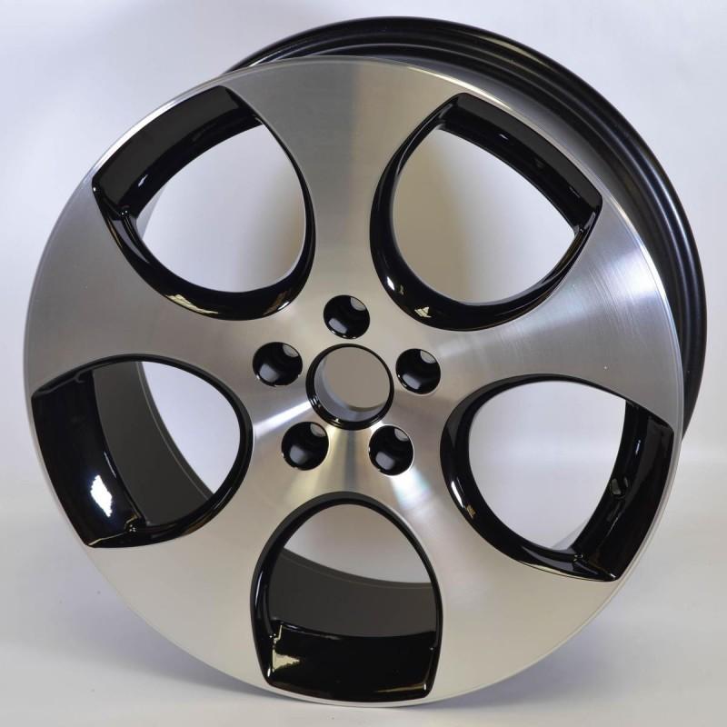 WHOME F281 7X15 5X112 ET40 57.1 PULIDA NEGRA