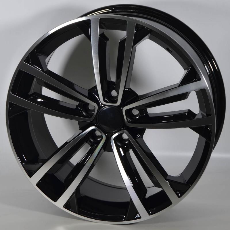 Llanta JW022 8X19 5X112 ET45 57.1 BLACK POLISHED