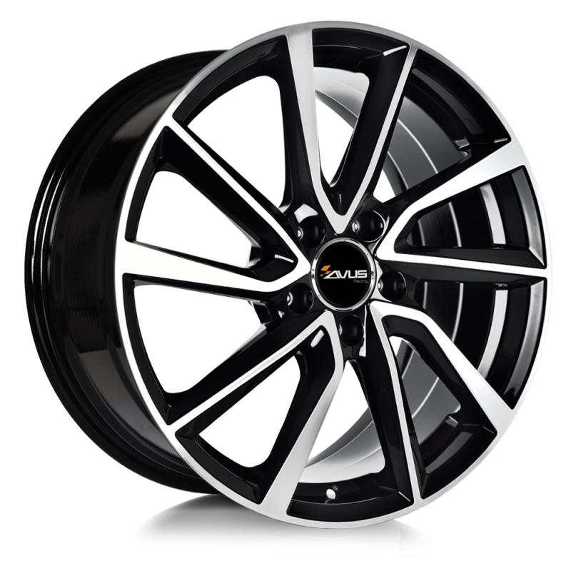 Llanta avus ac-518 7.5x17 5x114 et40 60.1 black polished