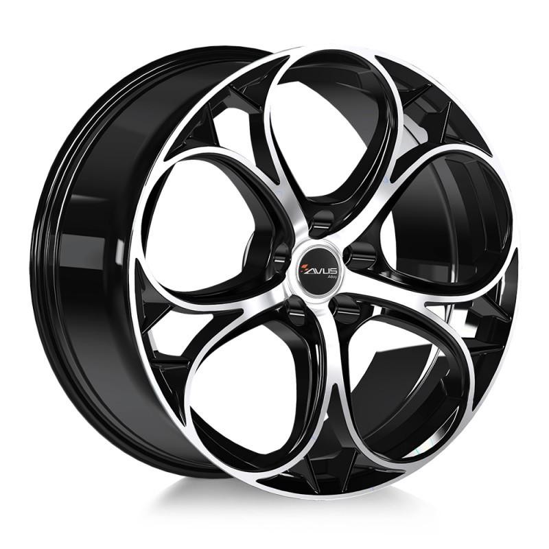 Llanta avus ac-520 8x19 5x110 et33 65.1 black polished
