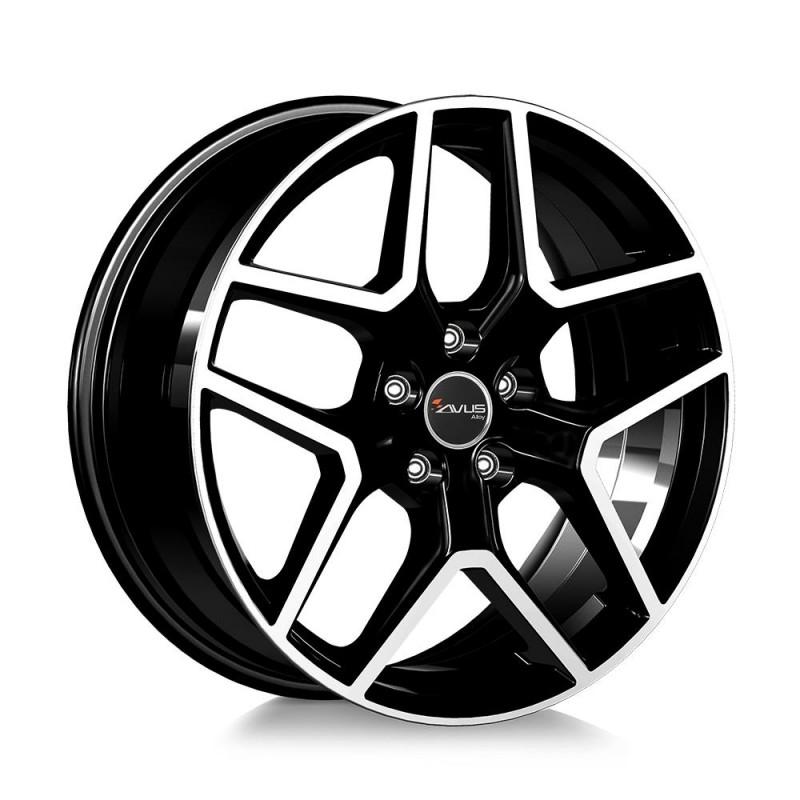 Llanta avus ac-519 7x17 5x114 et45 73.1 black polished