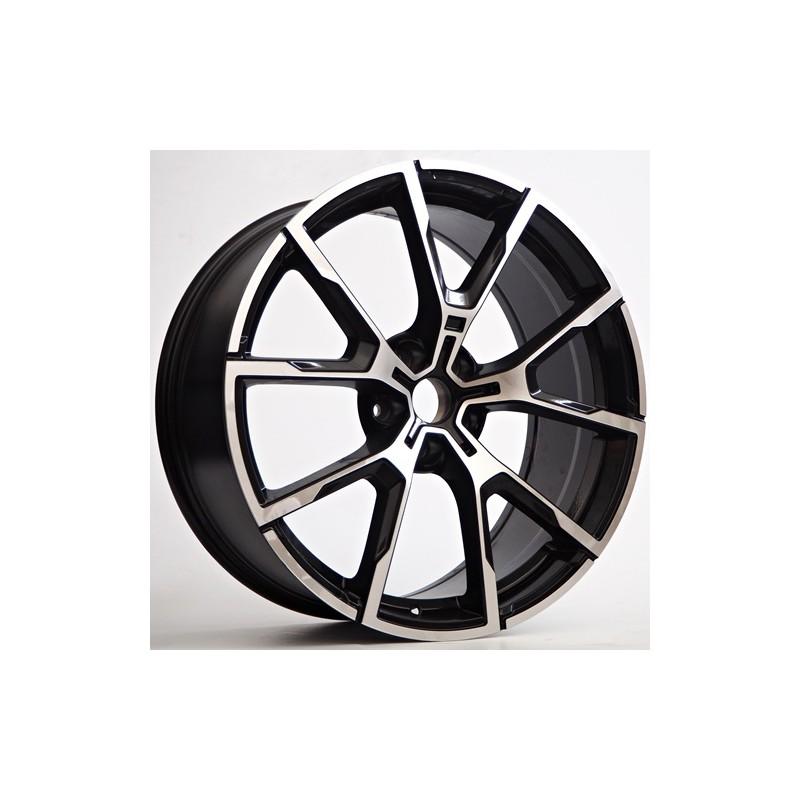 Llanta tom 8.5x20 5x112 et25 66.6 black polished
