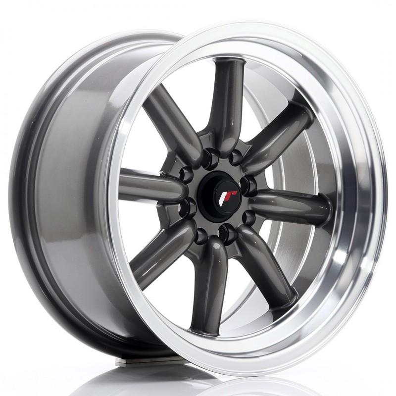 JR Wheels JR19 16x8 ET-20-0 BLANK Gun Metal w/ Machined Lip