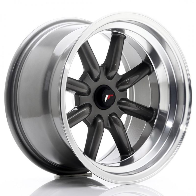 JR Wheels JR19 16x9 ET-25-(-15) BLANK Gun Metal w/ Machined Lip