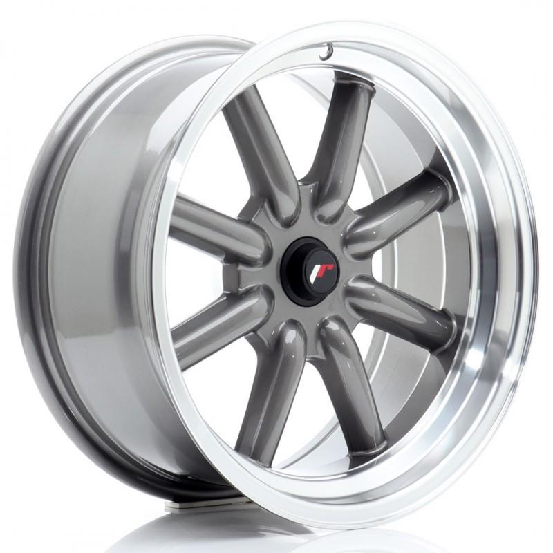 JR Wheels JR19 17x8 ET-20-0 BLANK Gun Metal w/ Machined Lip
