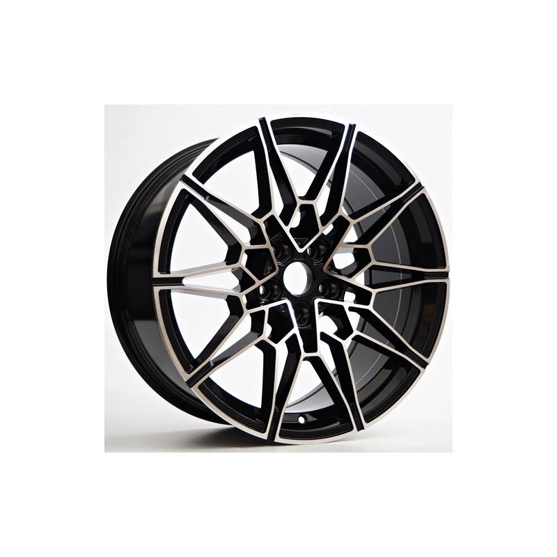 Llanta venus 8x19 5x112 et25 66.6 black polished