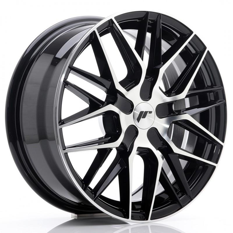 Llanta jr wheels jr28 17x8 et25-40 blank gloss black machined face