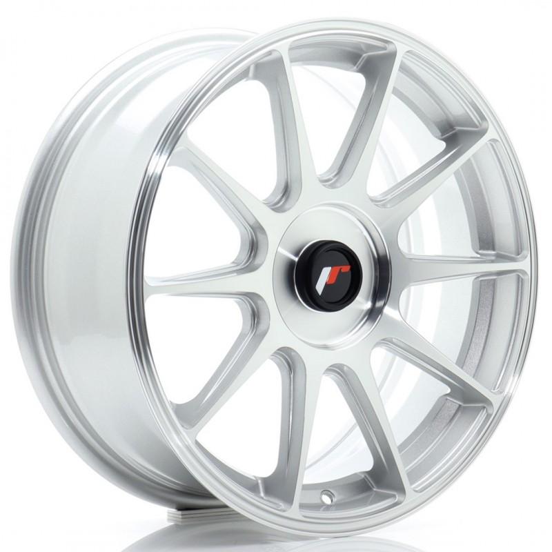 JR Wheels JR11 17x7 ET20-38 BLANK Silver Machined Face