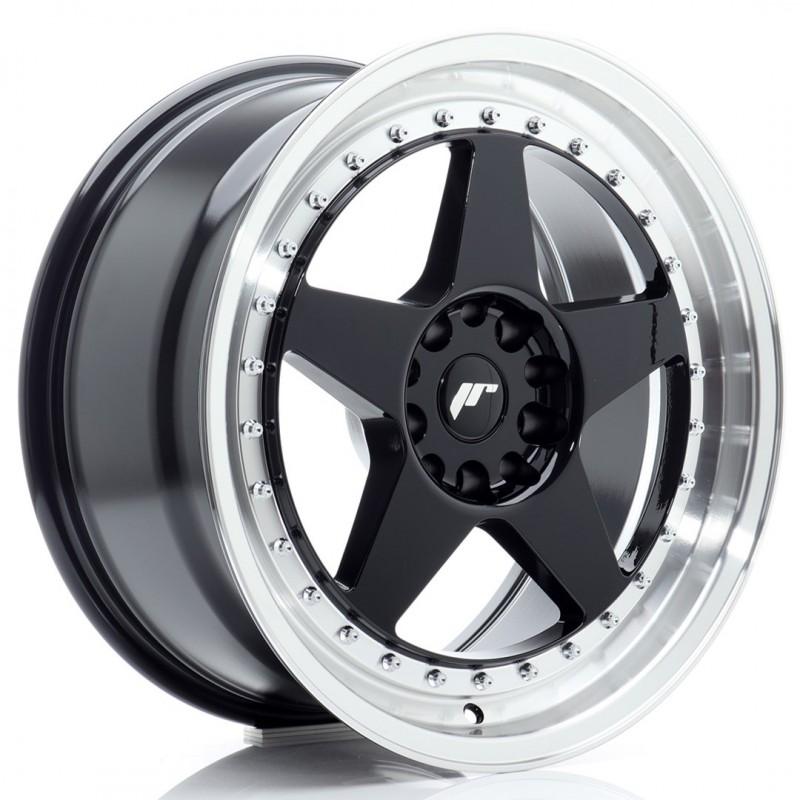 JR Wheels JR6 18x8,5 ET22 5x114,3/120 Gloss Black w/ Machined Lip